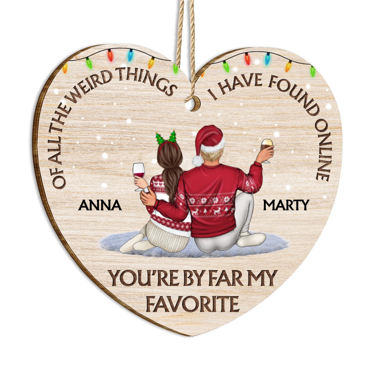  Custom of All The Weird Things I Have Found Online You're by  Far My Favorite Ornament Husband Wife Ornament Christmas Tree Decor Xmas  for Wife Woman Him Her Gift for Couple